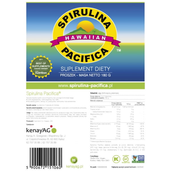 Havajská Spirulina Pacifica 180 g CYANOTECH CO