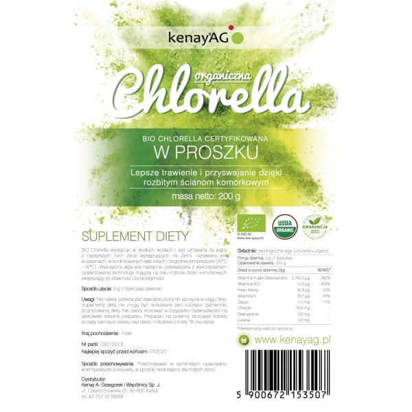 Öko-Chlorella 200 g KENAY