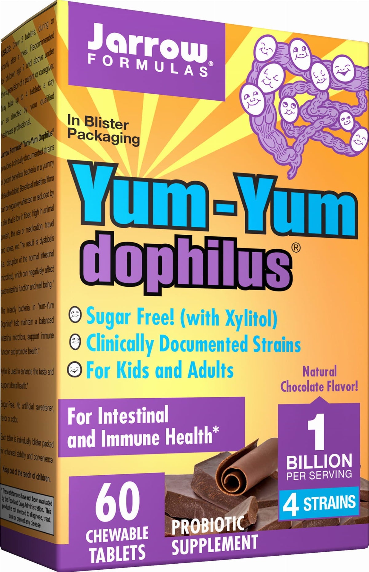 Yumyum dophilus probiotiske 60 tabletter JARROW FORMELS