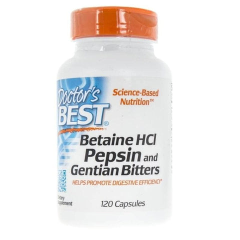 Betain HCL und Pepsin und Enzianwurzel 120 Kapseln DOCTOR'S BEST