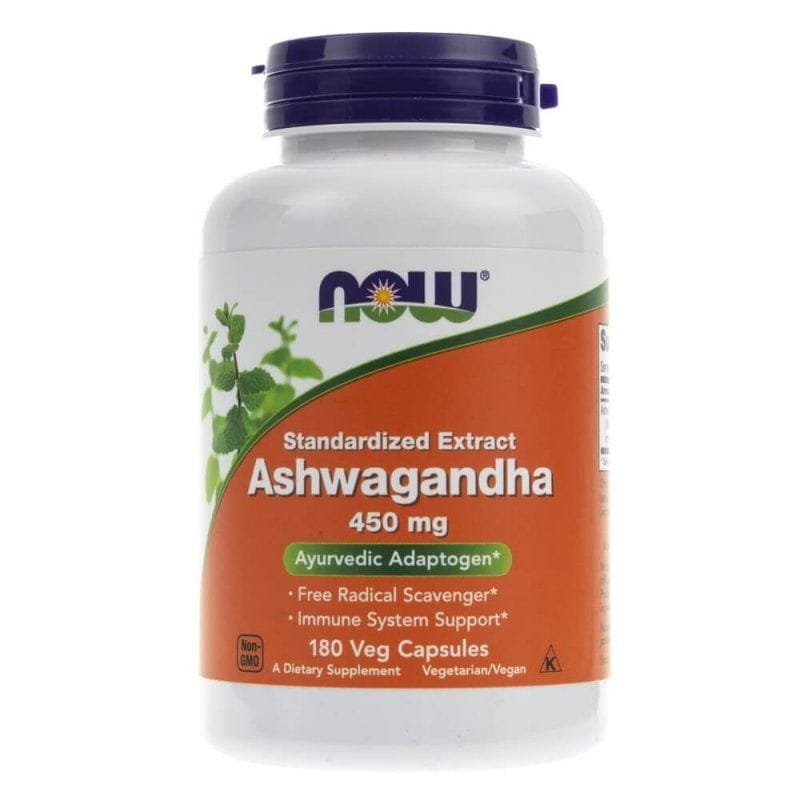 Ashwagandha 450 MG Withanolide 25 % 180 Kapseln NOW FOODS