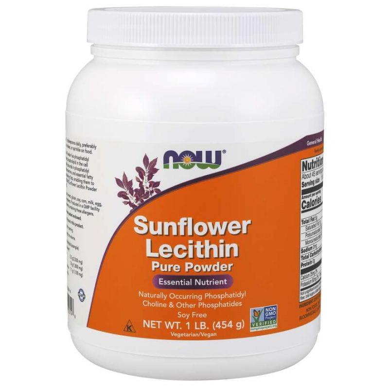 Lecitin de floarea soarelui fără modificări genetice 454 g NOW FOODS