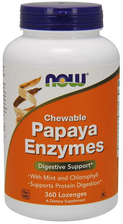 Papain-enzim 2000 usp Papaya-enzim 360 tabletta NOW FOODS
