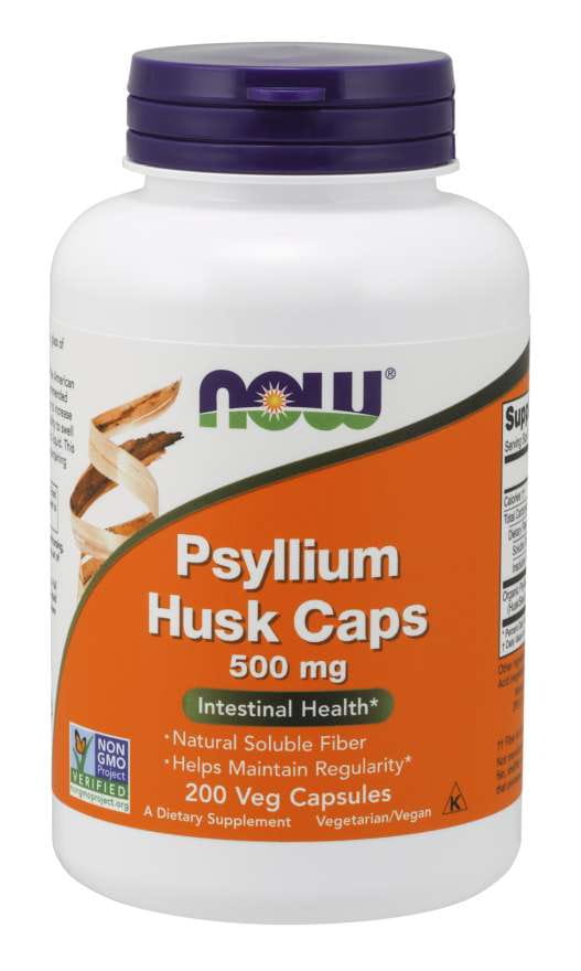 Psyllium husk capsules Psyllium husk 500 MG 200 capsules NOW FOODS