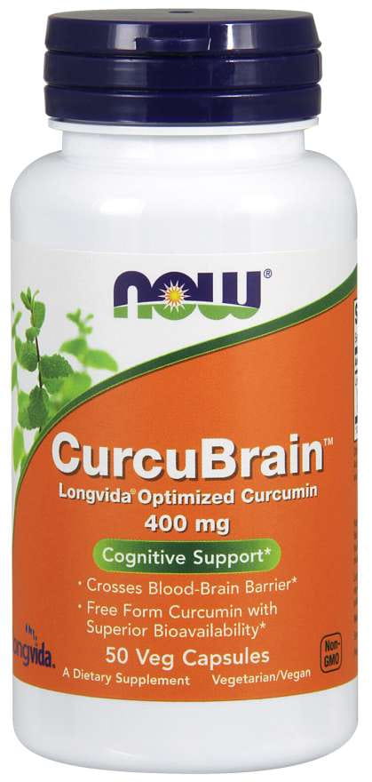 Curcubrain 400 MG 50 kapslí NOW FOODS