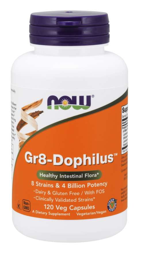 Gr8dophilus Probiotikum 120 kapselia NOW FOODS