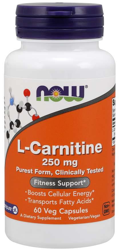 Lcarnitine carnipure 250 MG 60 capsules NOW FOODS