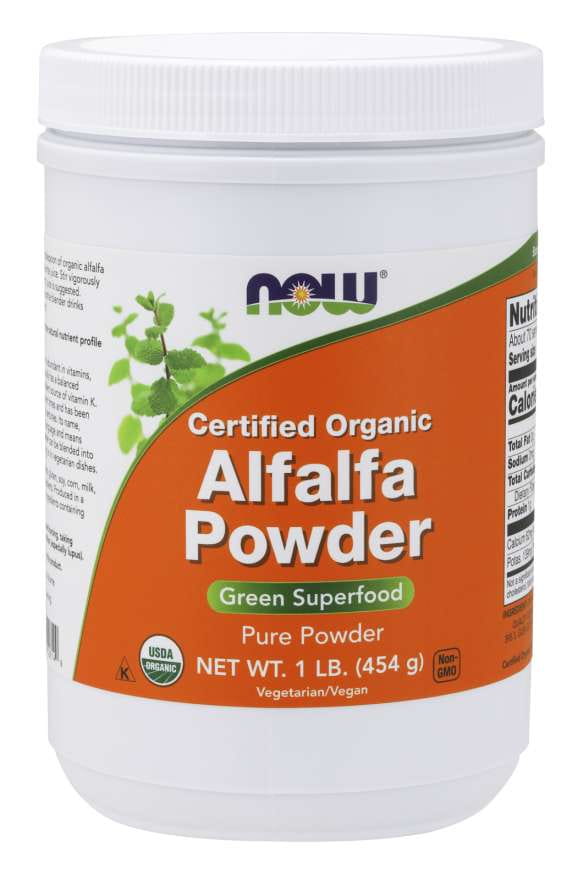 Hạt giống cỏ linh lăng hữu cơ Eco Alfalfa 454 g NOW FOODS