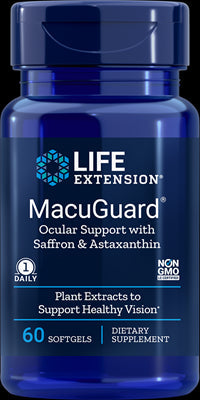 Macuguard ögonstöd med saffran & astaxanthin 60 kapslar LIVSFÖRLÄNGNING