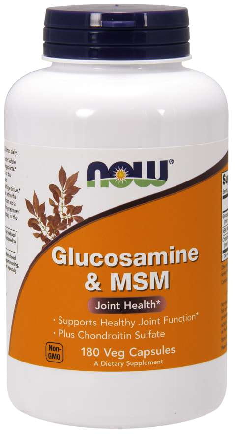 Glucosamina con MSM 180 capsule NOW FOODS