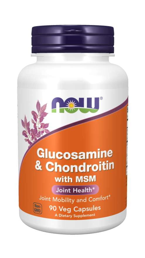 Glucosamina e condroitina con MSM 90 capsule NOW FOODS