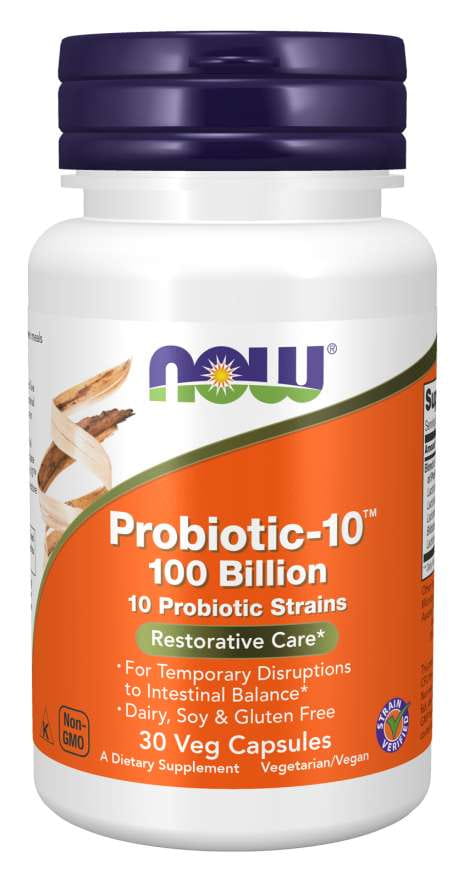 Probiotic10 ™ 100 miljard 30 capsules NOW FOODS
