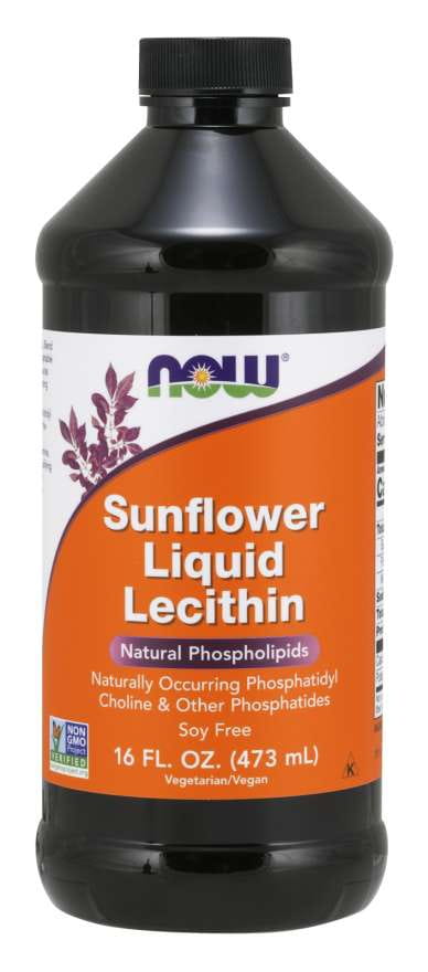 Solsikke flydende lecithin 473 ml NOW FOODS