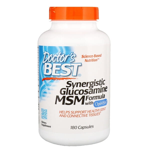 Formule synergique glucosamine-MSM avec optiMSM 180 gélules DOCTOR'S BEST