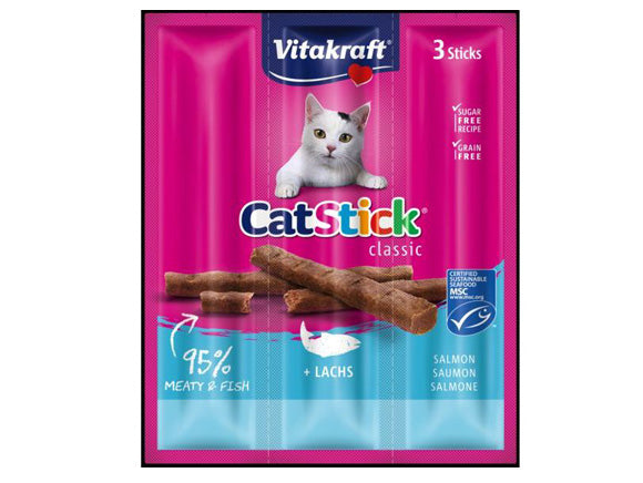 CAT STICK MINI Leckerli Lachs für Katzen 3 Stk - VITAKRAFT