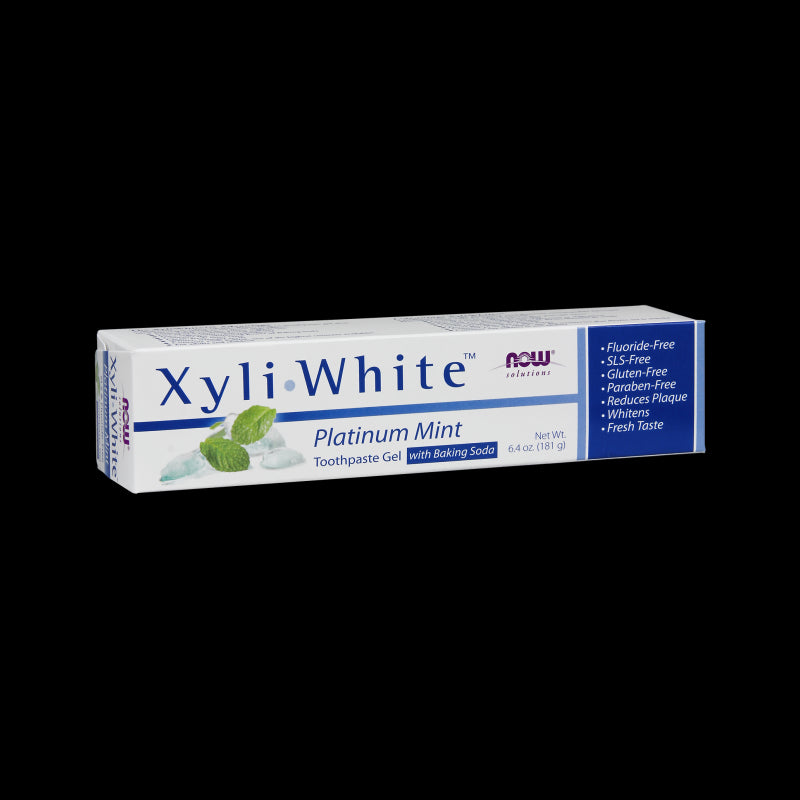 Xyliwhite Gel Dentifricio al Platino e Menta con Bicarbonato 181 g NOW FOODS