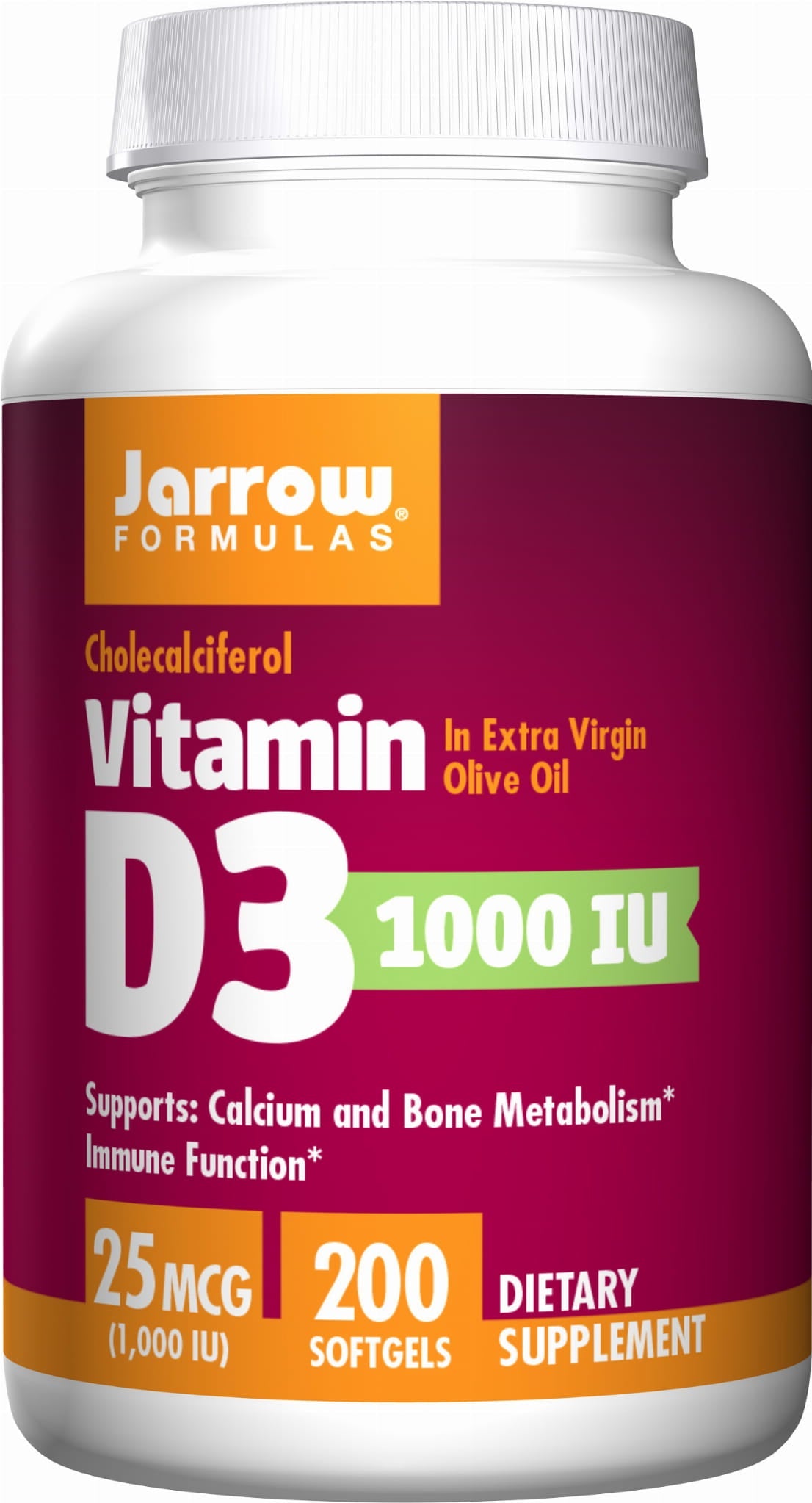 Vitamin D3 1000 IU 200 tobolek JARROW-FORMULAS