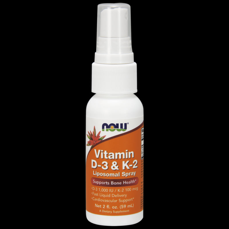 Vitamin D3 and K2 liposomal spray 59 ml NOW FOODS