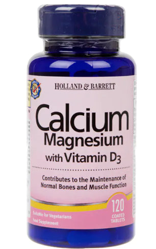 Calcio Magnesio più Vitamina D3 120 Compresse HOLLAND & BARRETT