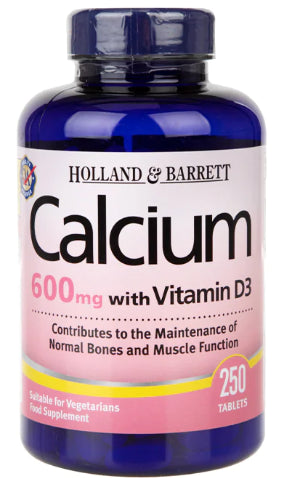 Cálcio mais Vitamina D3 250 Comprimidos HOLLAND & BARRETT
