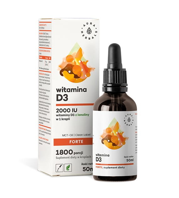 Vitamin D3 FORTE v kapkách 50 ml AURA HERBALS