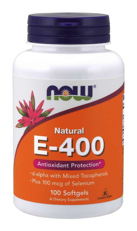 Vitamin E 400 IU và Selen 100 mcg 100 viên NOW FOODS
