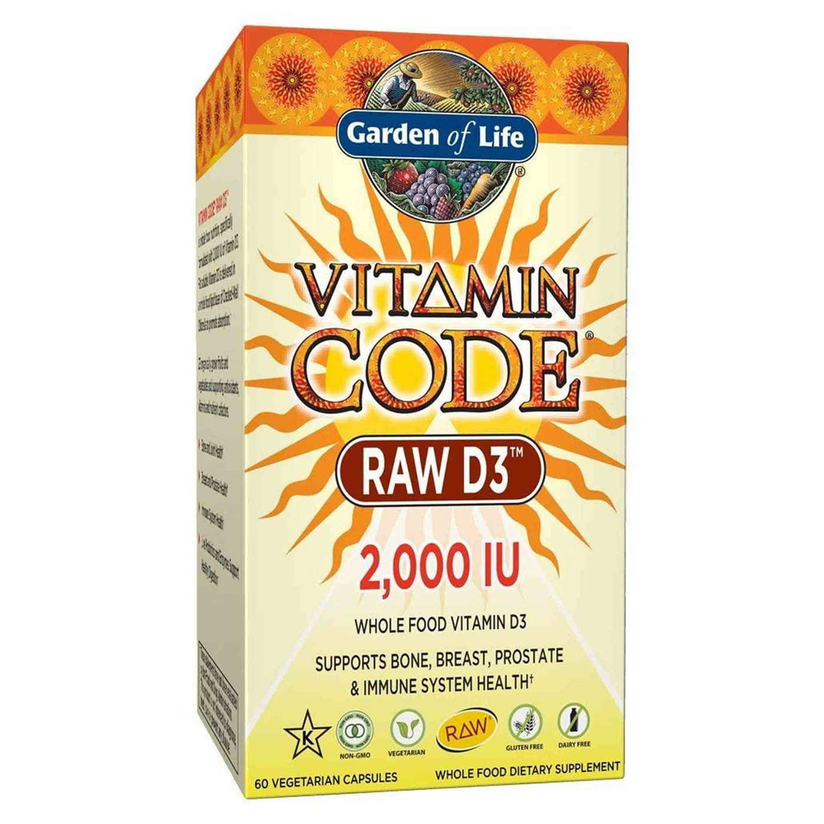 Vitamincode surový D3 60 kapslí GARDEN OF LIFE