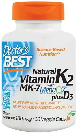 Vitamin K2 MK7 cộng với D3 60 viên nang DOCTOR'S BEST