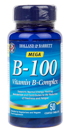 Vitamine B COMPLEX B100 50 comprimés HOLLAND &amp; BARRETT