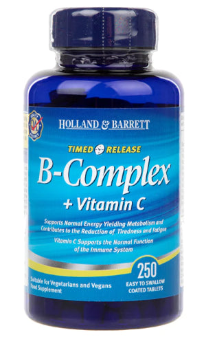 COMPLEXE Vitamine B et Vitamine C 250 comprimés HOLLAND &amp; BARRETT 