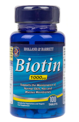 Biotin - bioTIN 1000 mcg 100 Tabletter HOLLAND & BARRETT