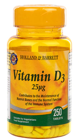 Vitamin D3 25 mcg 250 viên HOLLAND & BARRETT