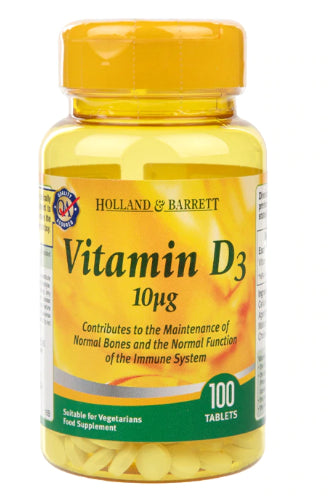 Vitamin D3 10 mcg 100 viên HOLLAND & BARRETT