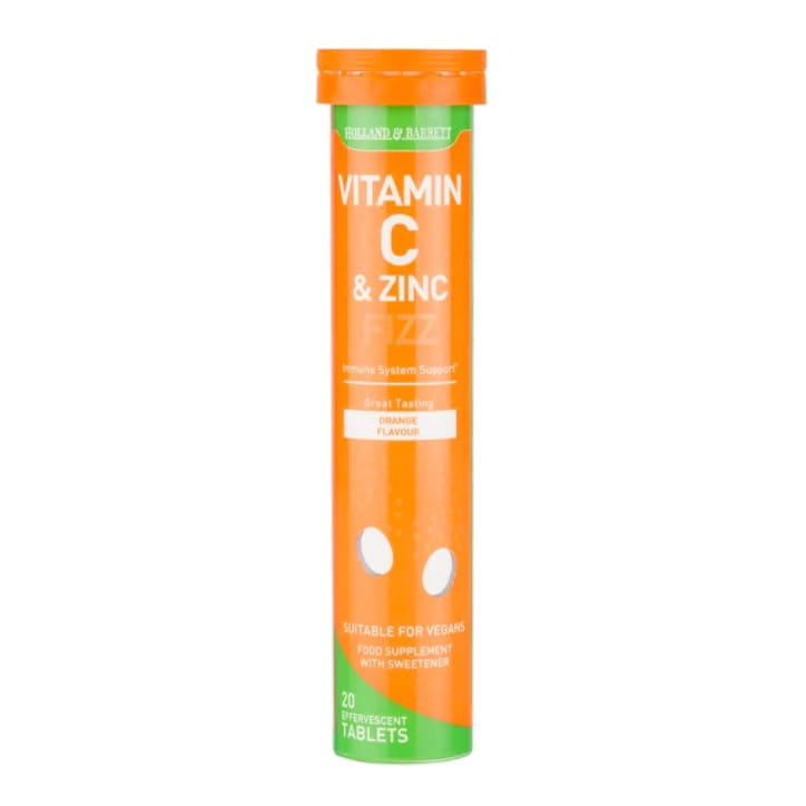 Vitamin C & Zink Brauseorange 20 Tabletten HOLLAND & BARRETT