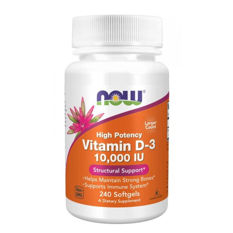 Vitamina D3 10.000 UI 250 mcg 240 Capsule NOW FOODS