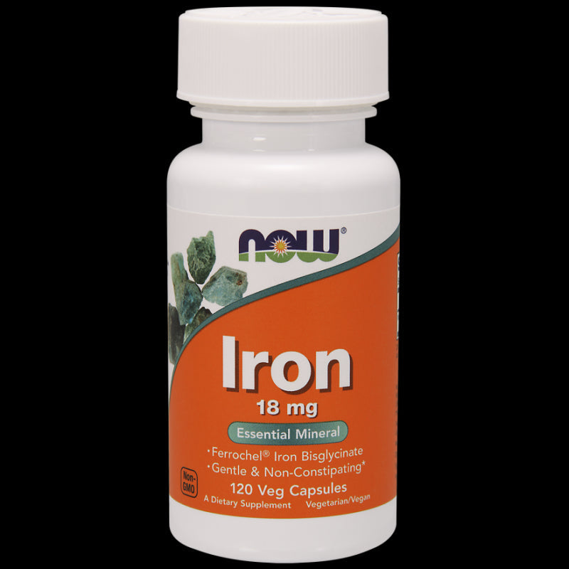 Železo-železo-chelát 120 kapslí NOW FOODS