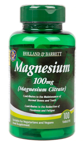 Magnesium Magnesium Sitrat 100 Tablet HOLLAND & BARRETT