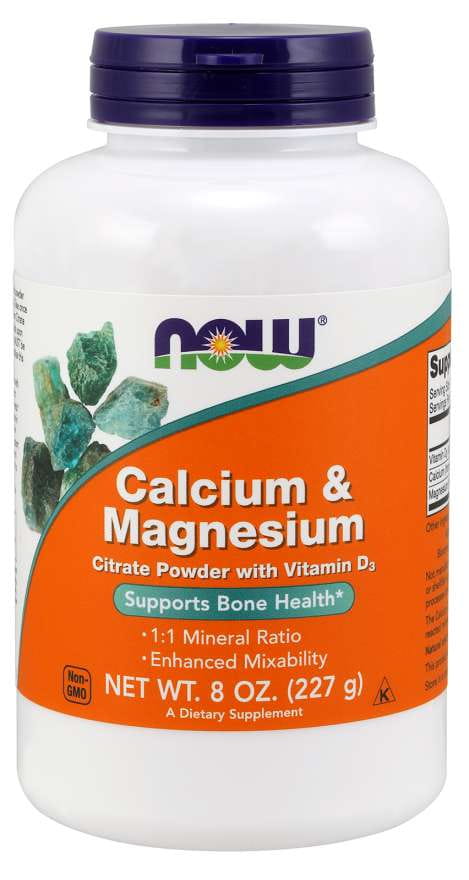 Kalsium & Magnesium 227 g NOW FOODS