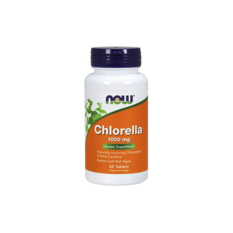 Chlorella 1000 MG Gebrochene Zellwände 60 NOW FOODS Tabletten