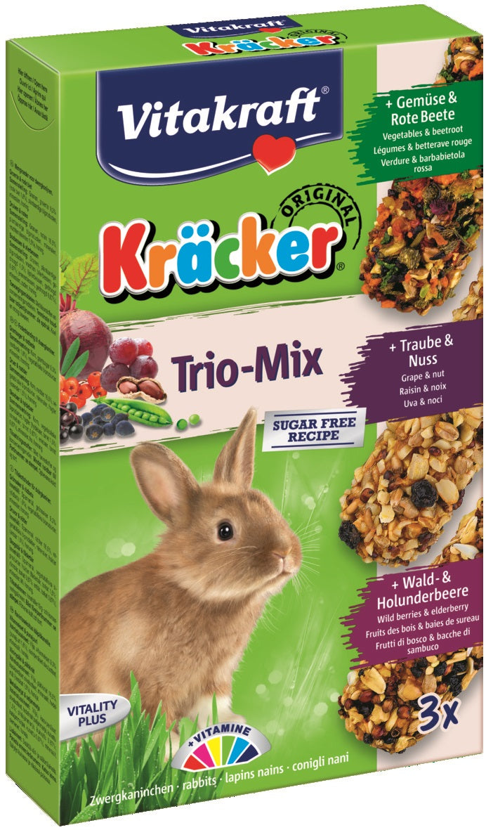 KRACKER Hintern für Kaninchen Waldfrüchte, Nüsse und Gemüse 3 Stk - VITAKRAFT