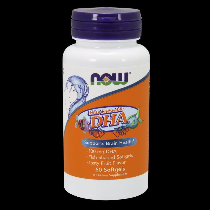 DHA kaubar pro děti 100 MG 60 kapslí NOW FOODS