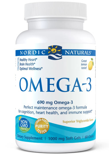 OMEGA 3 Zitronengeschmack 60 Kapseln NORDIC NATURALS