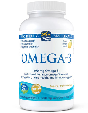 OMEGA 3 Zitronengeschmack 120 Kapseln NORDIC NATURALS