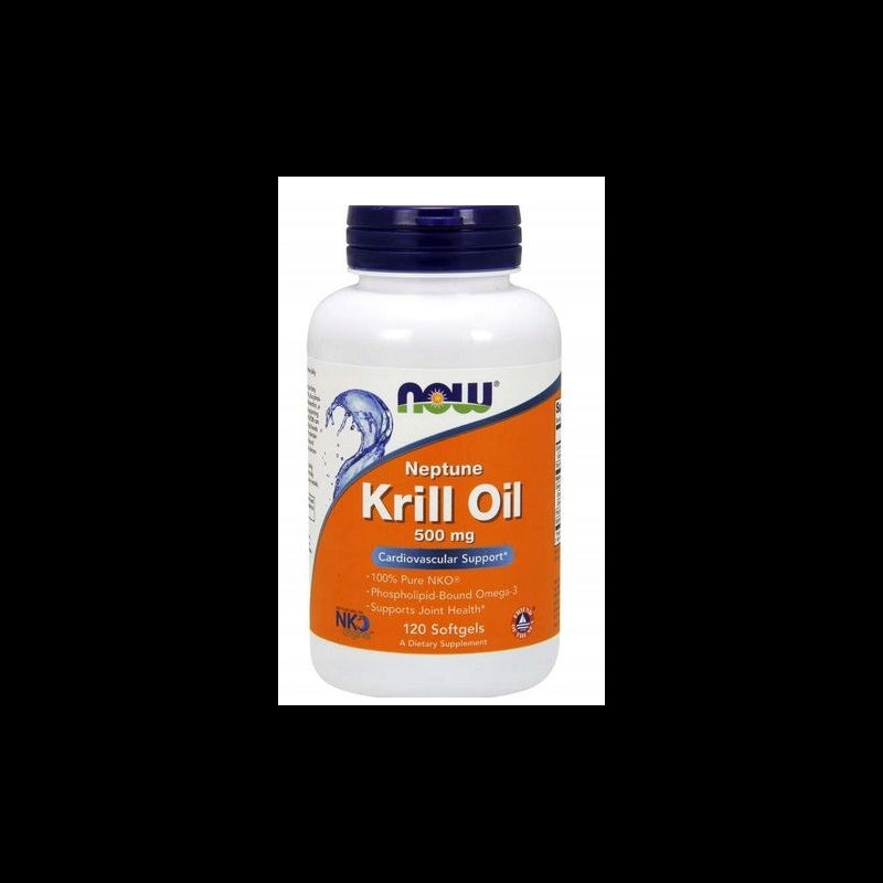 Krillolie 500 MG Neptune Krill / Olie DHA EPA 120 Kapsler NOW FOODS