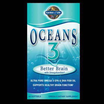 Oceans 3 دماغ أفضل مع Omegaxanthin 90 كبسولة GARDEN OF LIFE