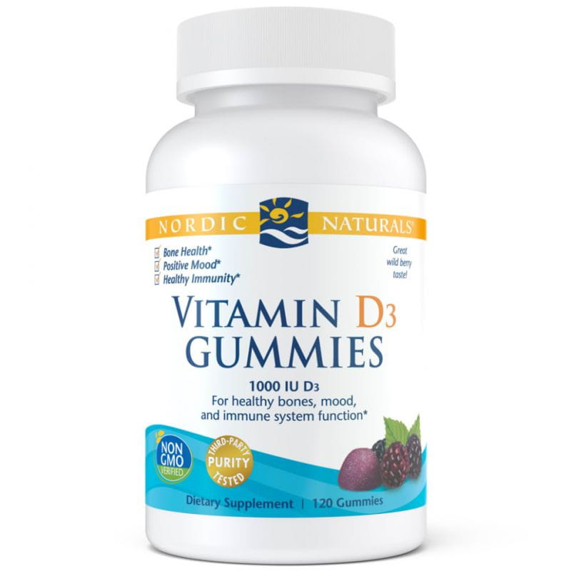 Kẹo dẻo Vitamin D3 1000 IU 120 NORDIC NATURALS Kẹo dẻo