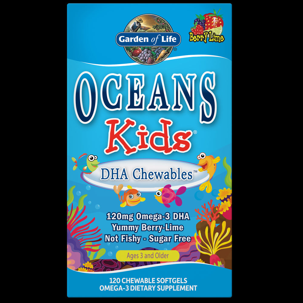 Omega Oceans Kids DHA Kautabletter 120 Kapsler GARDEN OF LIFE