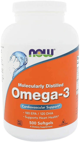 Molekular destilliertes Omega3 500 Kapseln NOW FOODS