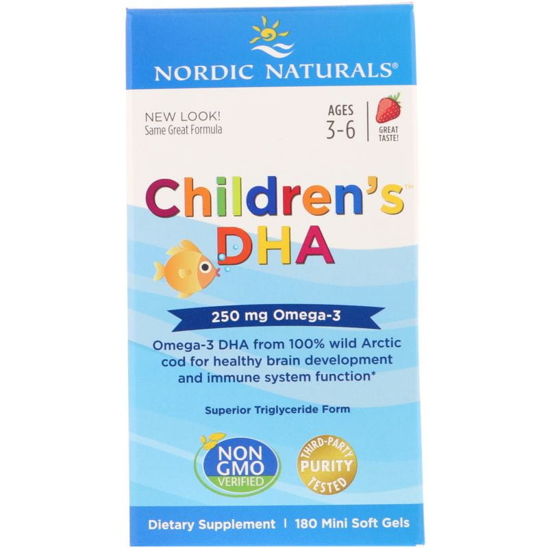 DHA pour enfants 250 MG 180 gélules NORDIC NATURALS