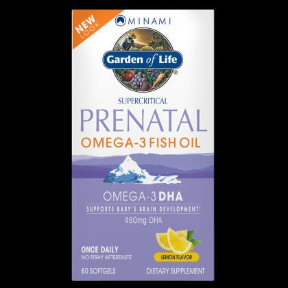 อาหารเสริมน้ำมันปลา Prenatal OMEGA3 60 แคปซูล GARDEN OF LIFE
